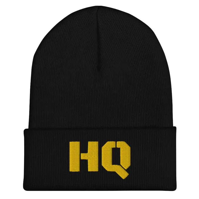 HQ Beanie with Gold Logo